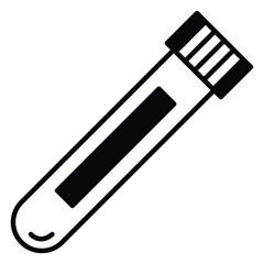 Test Tube Vector Icon For Science Education