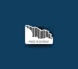 Discover fascinating sticker designs with barcodes in the shape of a map of Georgia. Enhance your projects with visual perfection. Buy now!