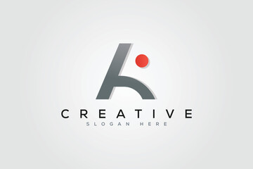 minimal a logo vector template