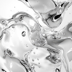 Seamless clear abstract liquid swirls texture.