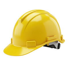 Fototapeta premium Yellow construction helmet isolated on transparent background