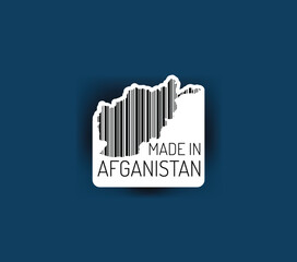 Discover fascinating sticker designs with barcodes in the shape of a map of Afghanistan. Enhance your projects with visual perfection. Buy now!