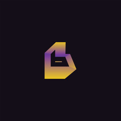 B gradient Letter logo