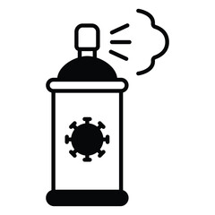 Disinfectant Vector Icon For Public Health Safety