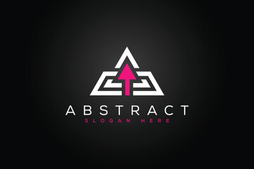 minimal cac arrow logo vector template