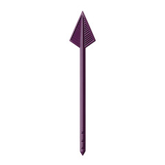 Contemporary Arrow with Structured Design in Dark V Isolated on Transparent Background
