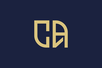 simple ca logo vector template