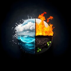 The four classical elements in balance