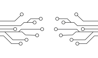 Circuit board icon. Technology scheme symbol flat vector illustration on white&nbsp;background. Vector Illustration . EPS 10 . 