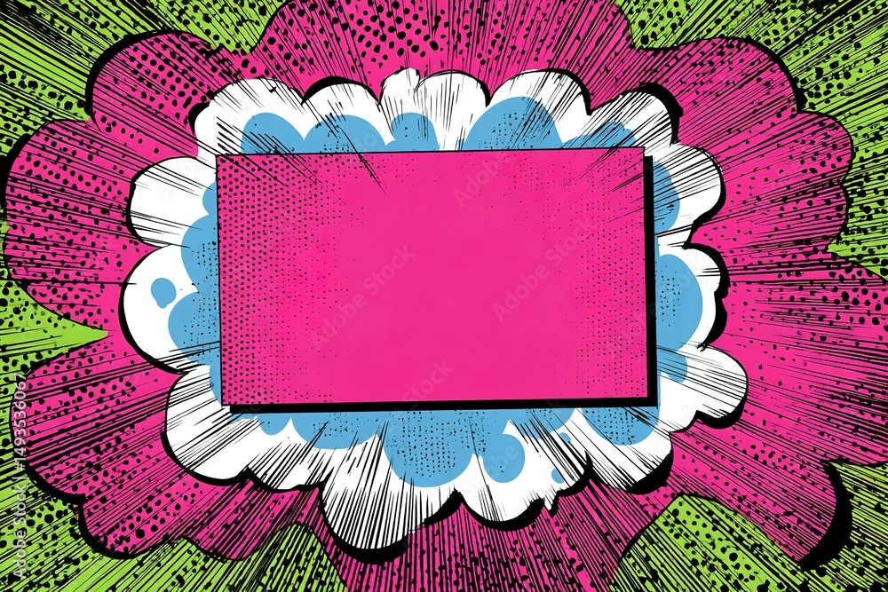 Poster dynamic comic book style burst with empty space for text ideal for graphic design and art projects