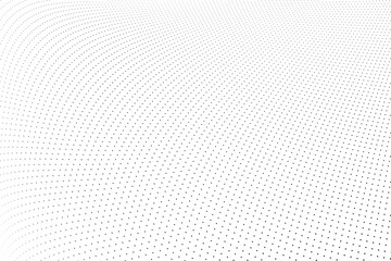 Halfton is black and white. Smooth transition of points from larger to smaller