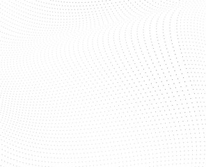 Halfton is black and white. Smooth transition of points from larger to smaller