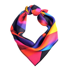Contemporary Cooling Bandana with a Bold Digital Gr Isolated on Transparent Background
