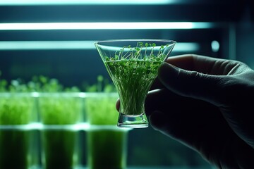 Unique molecular appetizer with vibrant gels at an upscale dining experience