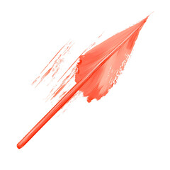 Artistic Arrow with Creative Brush Strokes in Soft Isolated on Transparent Background