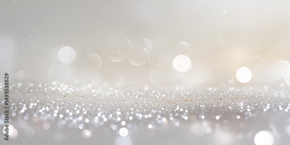 Poster sparkling background with soft bokeh effects during a serene moment of light reflection