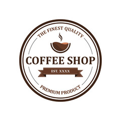 Coffee shop logo, suitable for coffee shop logo or product brand identity