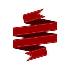 Red royal ribbon banner for promotion design