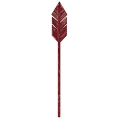 Bold Arrow with a Strong Defined Structure in Deep Isolated on Transparent Background