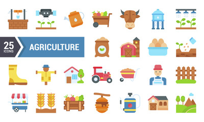 25 Flat Icons for Your Agriculture Website or App Design.