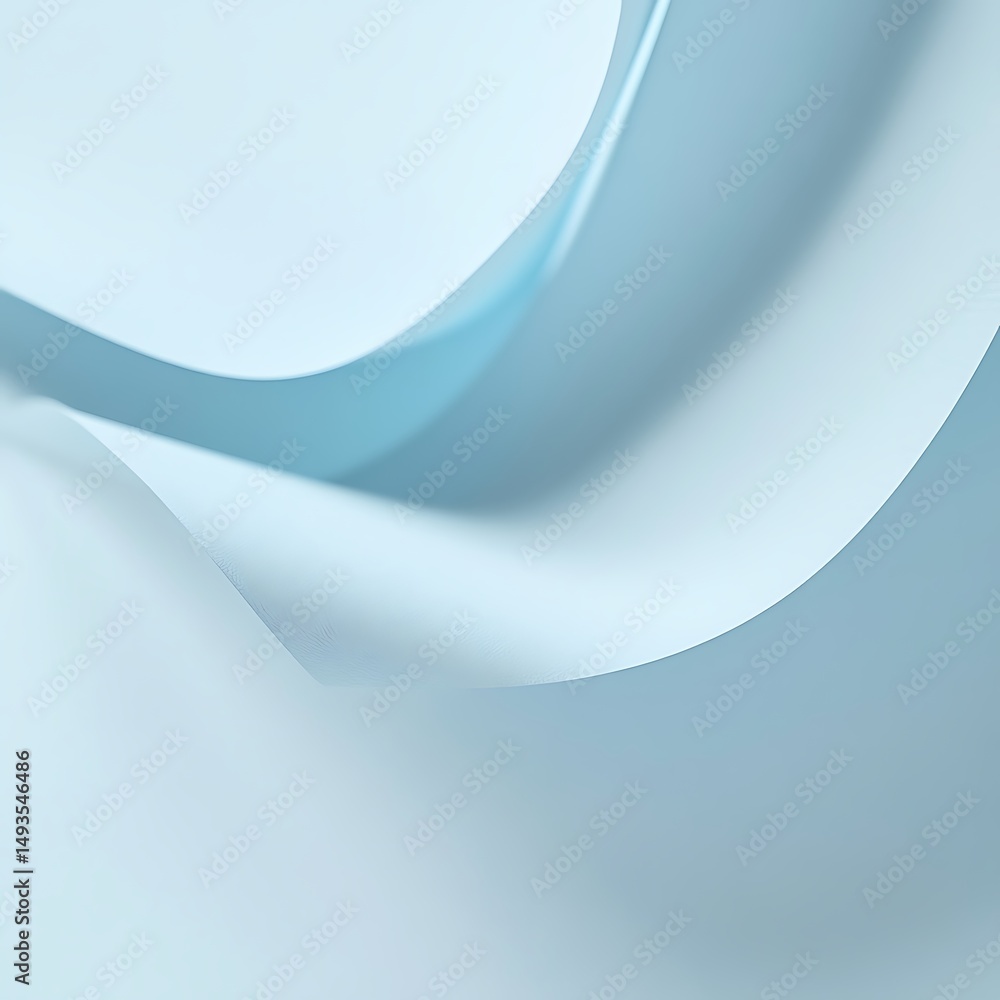 Aufkleber minimalist light blue abstract background with subtle curves and smooth gradient for modern design p