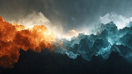 Contrasting Realms: A Dreamy Divide Between Warmth and Coolness of Space