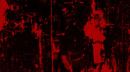 Dark Red and Black Grunge Texture – Distressed Grungy Background with Paint Splatter and Rough Surface. Generative AI