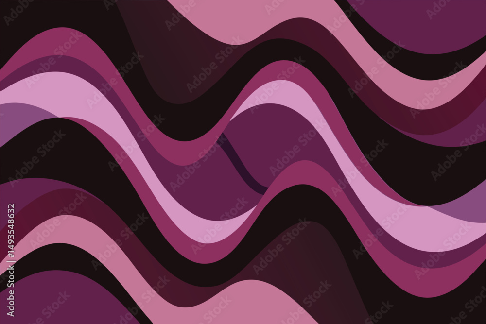 Aufkleber abstract purple wavy lines vector background suitable for various modern design applications