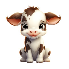 Fototapeta premium cow isolated on white background