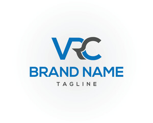 VRC letter logo design vector template for company branding and corporate identity simple and modern style