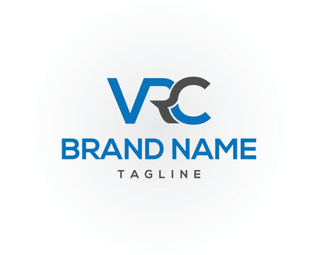 VRC letter logo design vector template for company branding and corporate identity simple and modern style