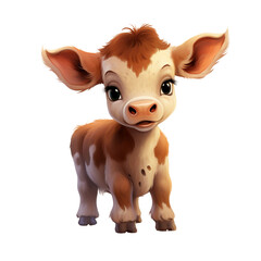 Fototapeta premium cow isolated on white background