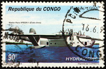 Postage stamp Congo 1994 Martin Mars XPB2M-1, seaplane