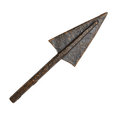 Bold Arrow with Rugged Distinctive Edges in Forest Isolated on Transparent Background