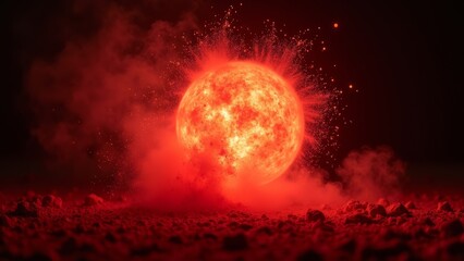 Sun shaped red light image