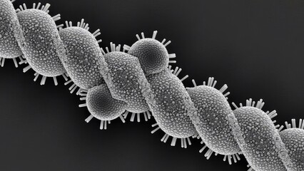 Microscopic Grey Spiral Structure