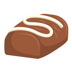 Chocolate Bar with Cream Topping Vector