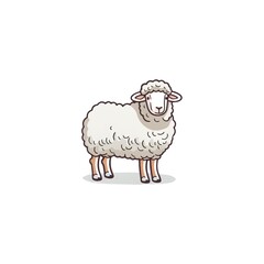 vector illustration of sheep