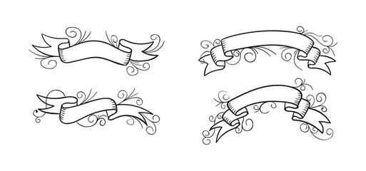 Set Ribbon Collection white background