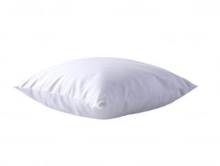 A clean white square pillow is presented against a bright white background, offe a sense of comfort and simplicity for home decor and relaxation needs.