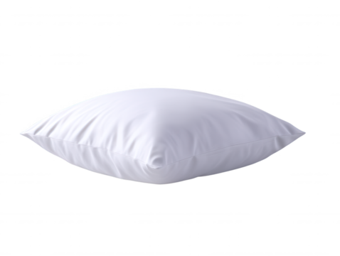A clean white square pillow is presented against a bright white background, offe a sense of comfort and simplicity for home decor and relaxation needs.