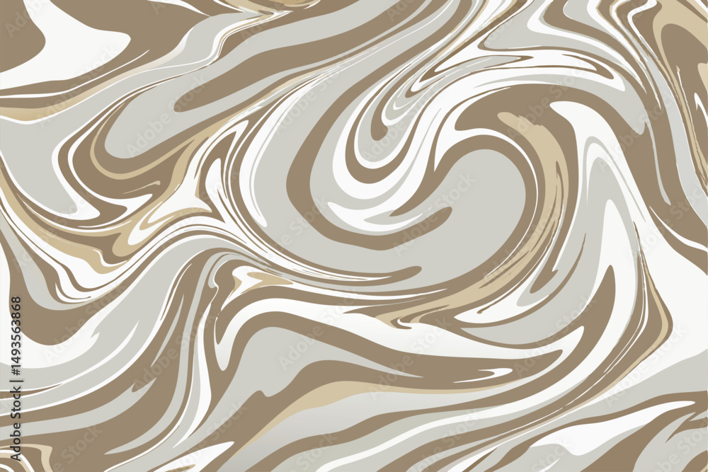 Poster modern abstract swirls in earthy tones transparent background suitable for design projects