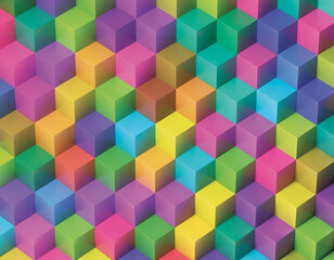 Colorful Cubes Background
