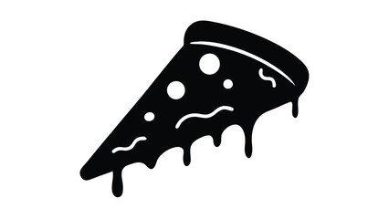 Pizza Slice with Melting Cheese