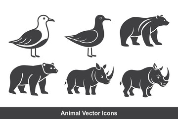 Set Animals icon vector file 