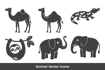 Set Animals icon vector file 