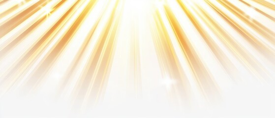 Obraz premium Golden Sun Flare with Soft Light Beams Against a Clear Background
