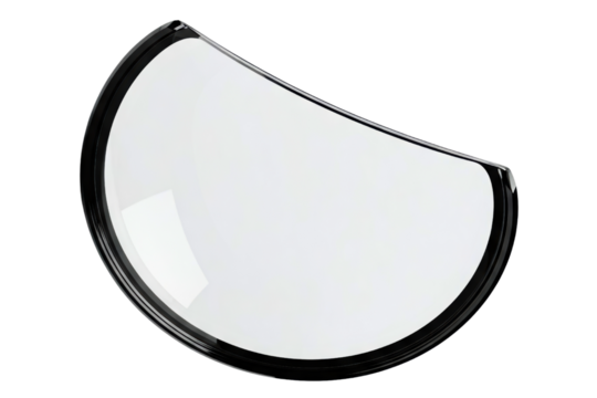 Half dome convex security mirror for wide-angle view isolated on a transparent background