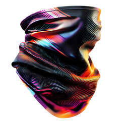 Modern Cooling Bandana with a Dynamic Abstract Digi Isolated on Transparent Background