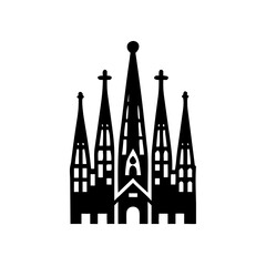 Fototapeta premium Cathedral of Saint Peter and Paul Silhouette Icon
